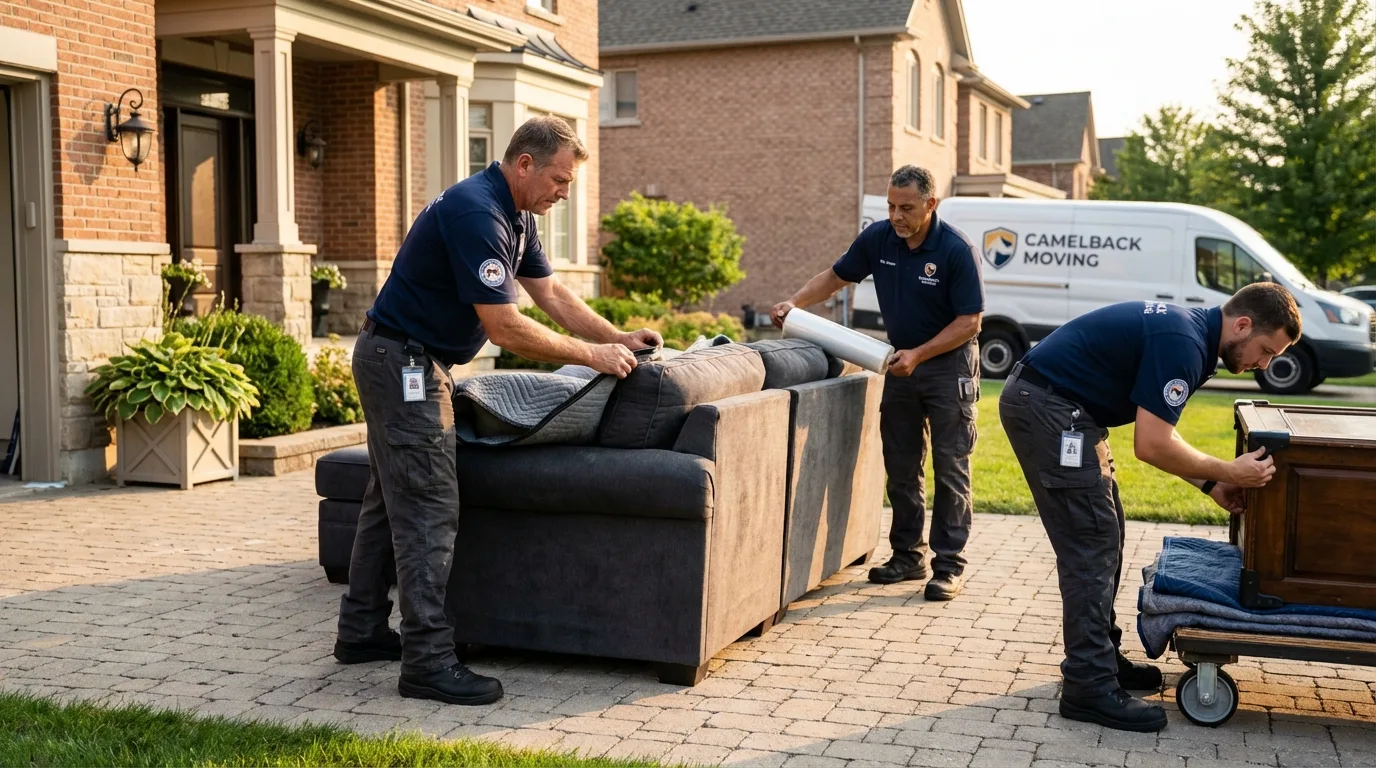 Large estate moving crew wrapping furniture in Bonifay, FL